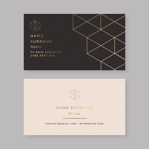 Gradient business cards template design