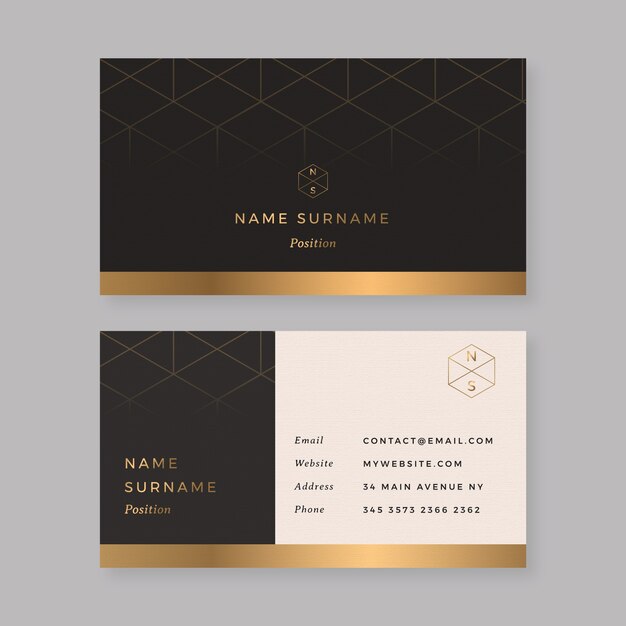 Gradient business cards template design