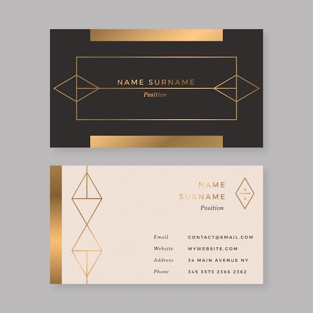 Gradient business cards template design