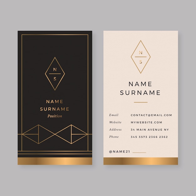 Gradient business cards template design