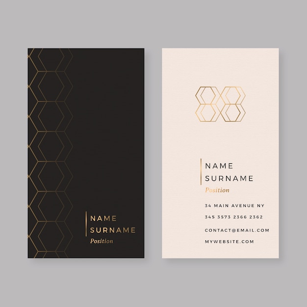 Gradient business cards template design