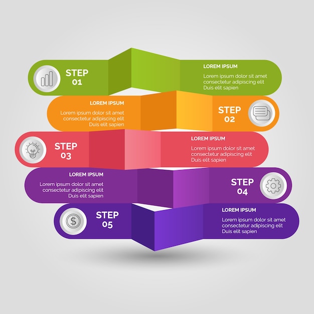 Gradient business infographic