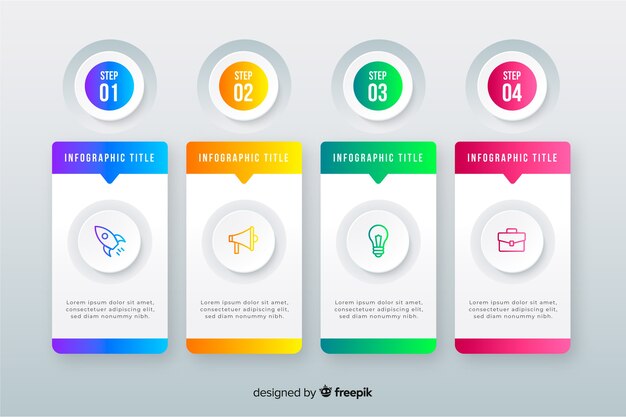 Gradient business infographic