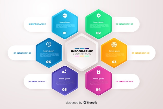 Gradient business infographics template