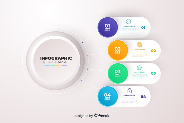 Gradient business infographics template