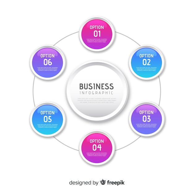 Gradient business infographics template