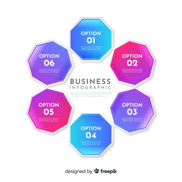 Gradient business infographics template