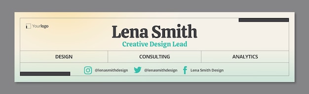 Free vector gradient business linkedin banner