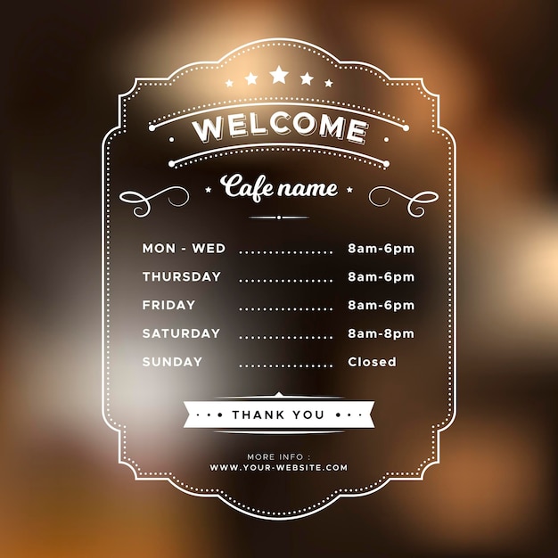 Free Vector gradient business opening hours illustration