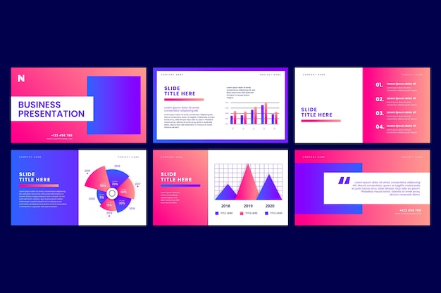 Gradient business presentation template