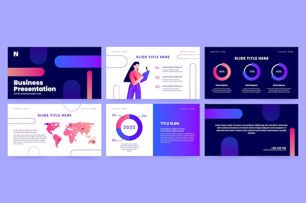 Gradient business presentation template