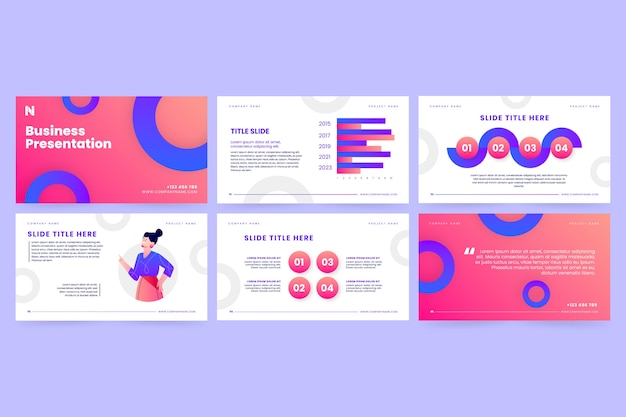 Gradient business presentation template