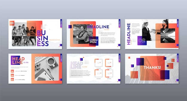 Gradient business presentation templates