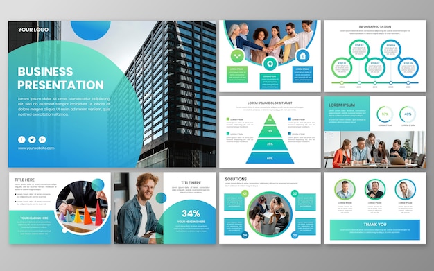 Gradient business presentation templates