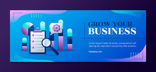 Gradient business template design