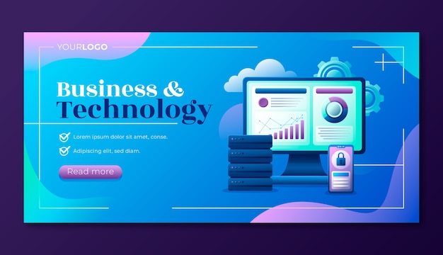 Gradient business template design