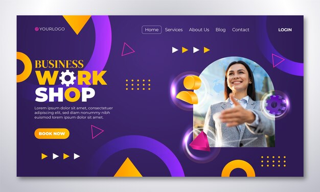 Gradient business workshop landing page