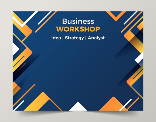 Gradient business workshop photocall template