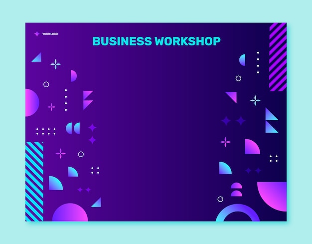 Free Vector gradient business workshop photocall