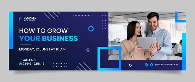 Gradient  business workshop template design