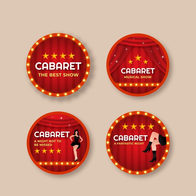 Gradient cabaret label collection