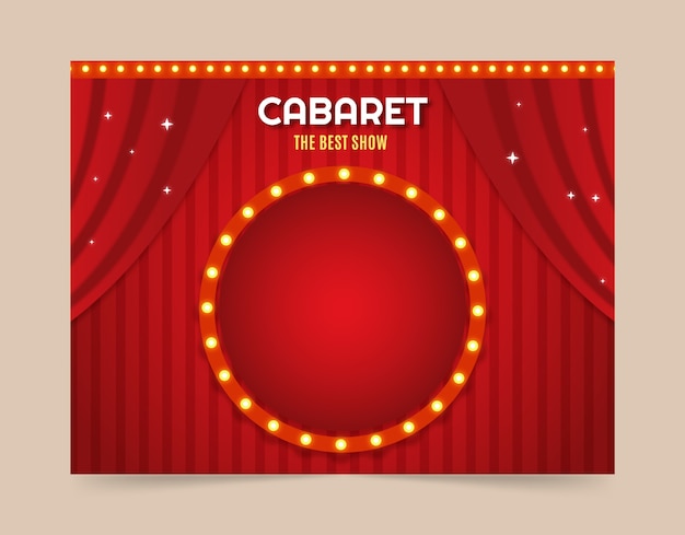 Gradient cabaret photocall with lights