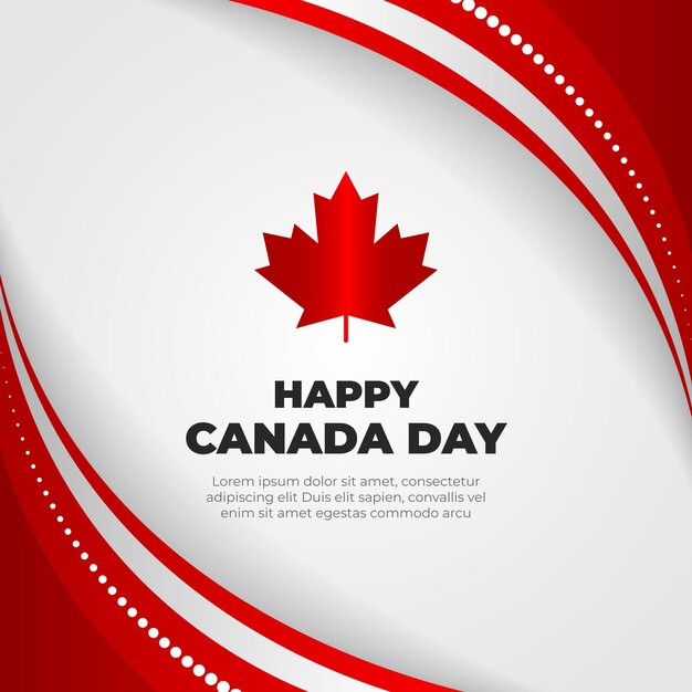 Gradient canada day illustration