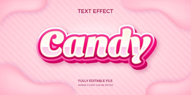 Gradient candy pastel color text effect