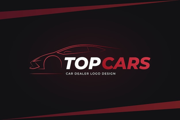 Free Vector gradient car dealer logo template