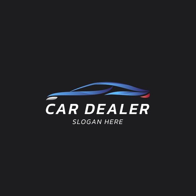 Free vector gradient  car dealer logo template