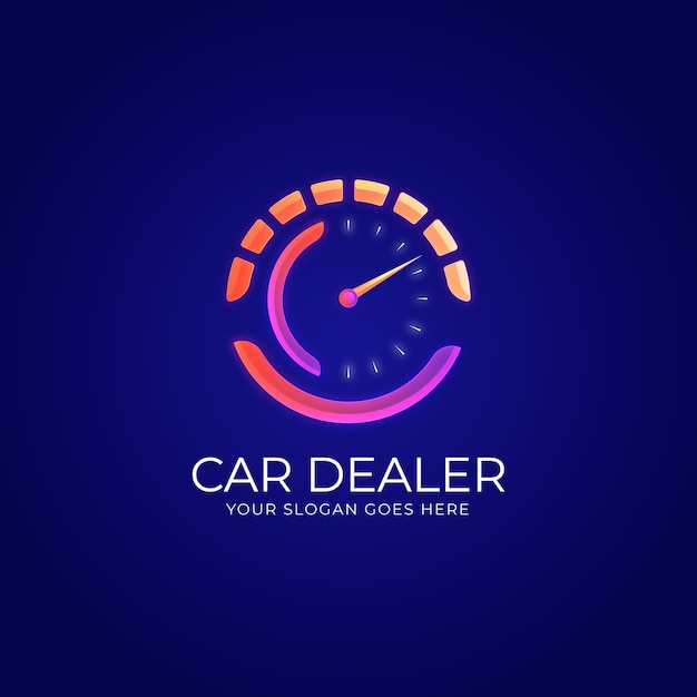 Free vector gradient car dealer logo template