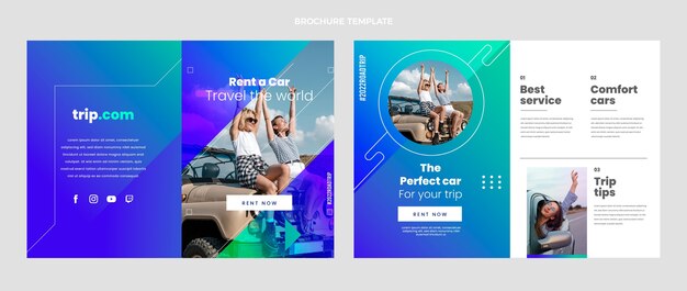 Gradient car rental design template