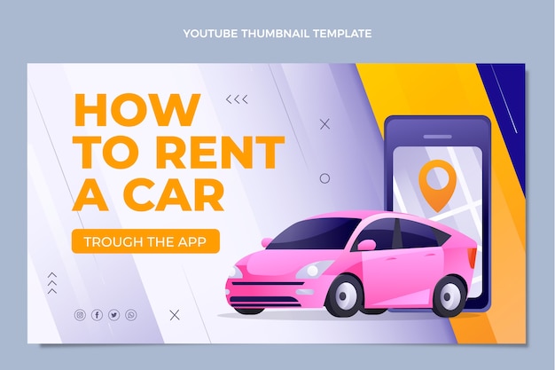 Gradient car rental youtube thumbnail