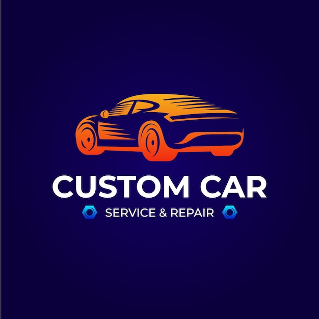 Gradient  car service logo design