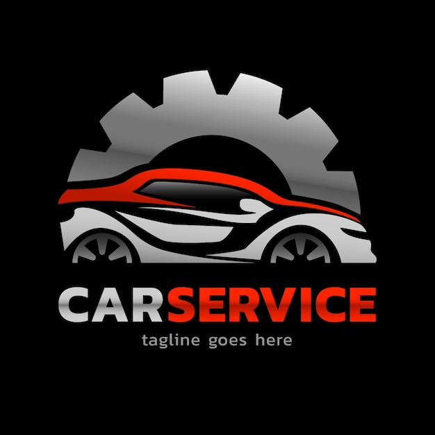 Free vector gradient  car service logo design