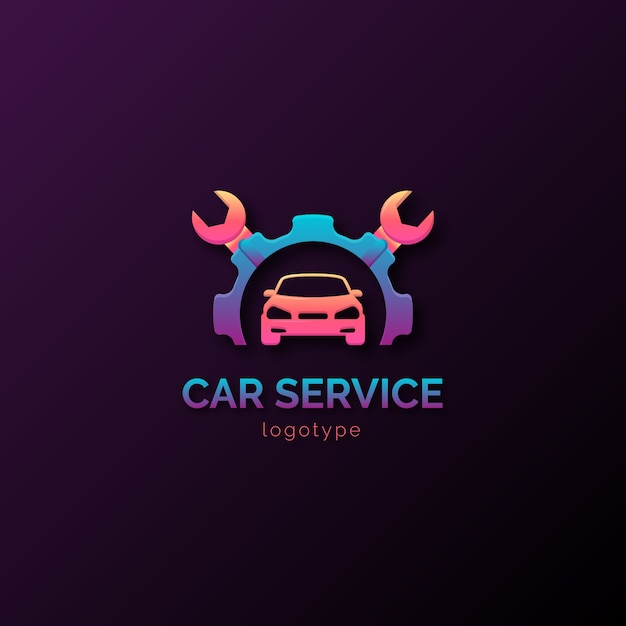 Free Vector gradient car service logo design