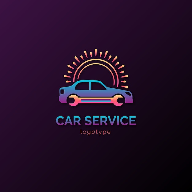 Free vector gradient car service logo design