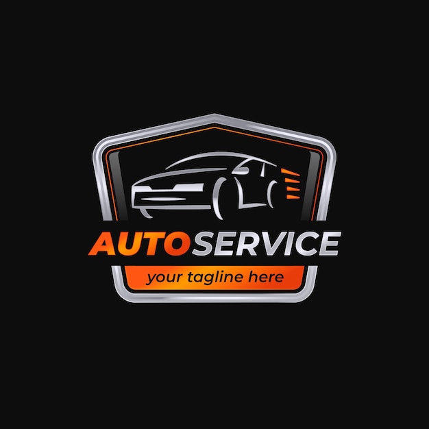 Free vector gradient car service logo template