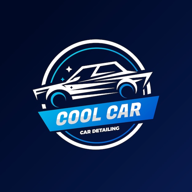 Free Vector gradient car wash logo design