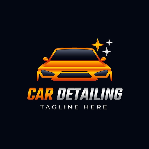 Free Vector gradient car wash logo design