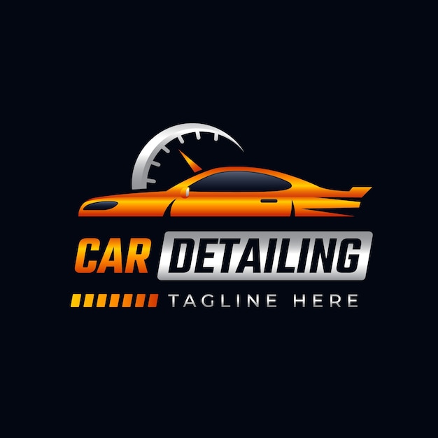 Free Vector gradient car wash logo design