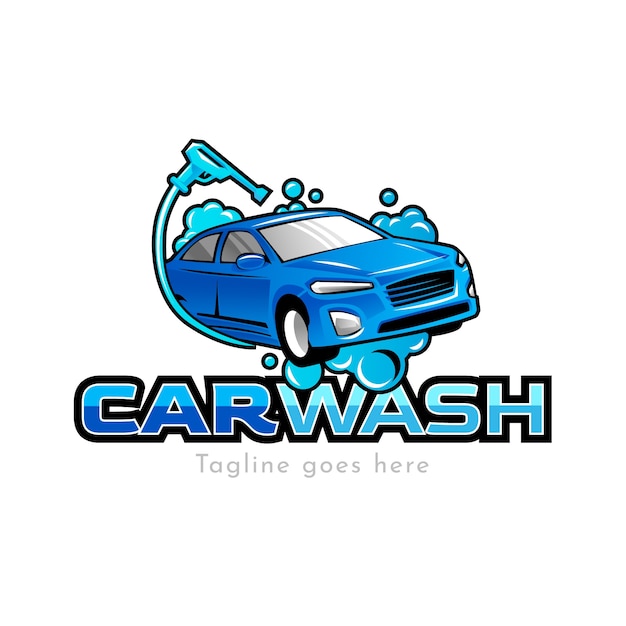 Free Vector gradient car wash logo design