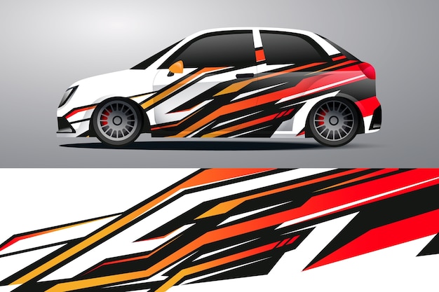 Free Vector gradient car wrap illustration