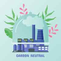 Free vector gradient carbon neutral illustration