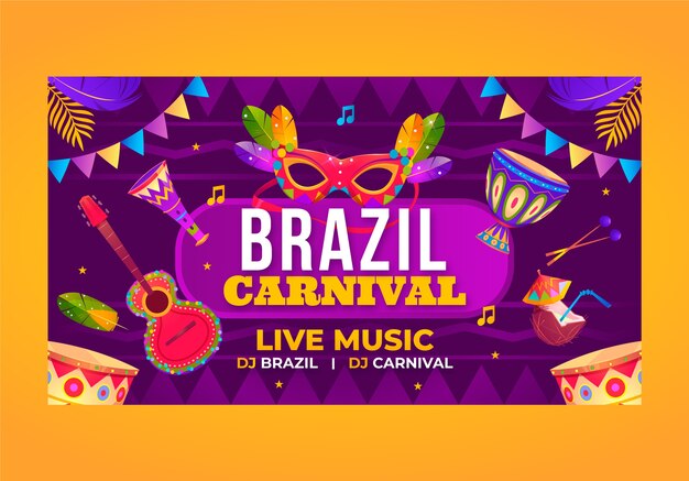 Gradient carnival horizontal banner