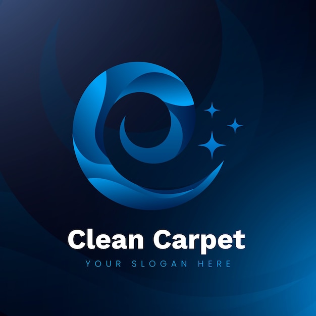 Gradient carpet cleaning logo template