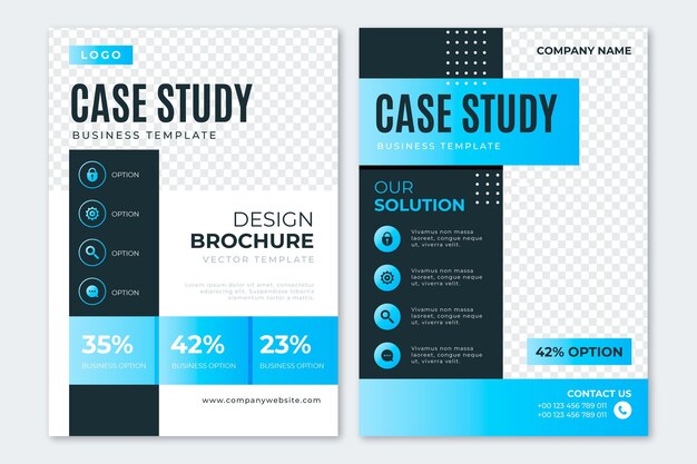 Gradient case study flyer template