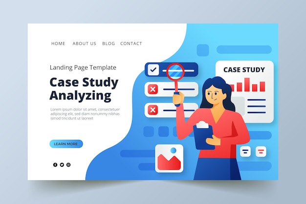 Gradient case study landing page