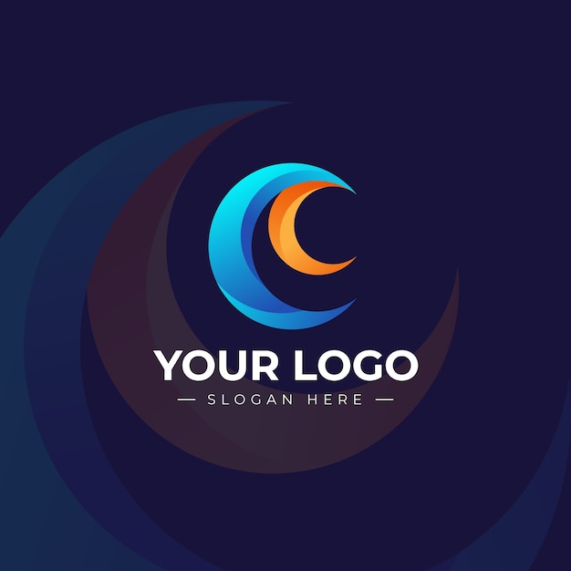 Gradient cc logo template