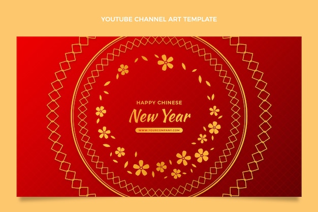 Gradient chinese new year youtube channel art